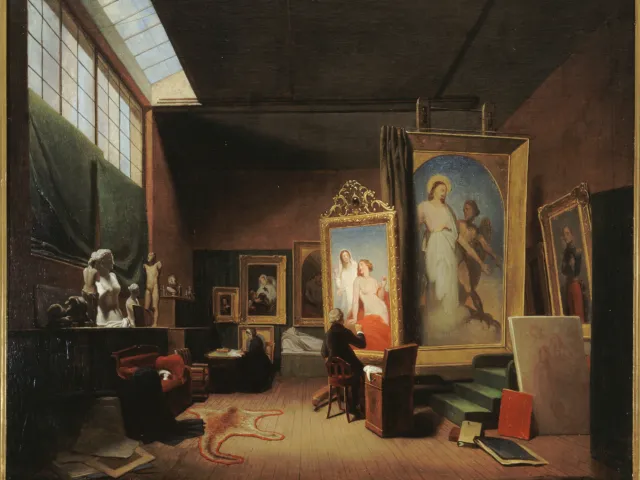 L'atelier d'Ary Scheffer, 1851, Arie Johannes Lamme